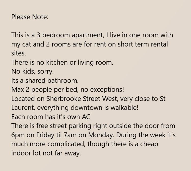 Habitación en casa particular With King Bed In Shared 3 Bedroom Downtown Montreal